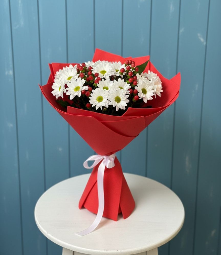 Букет цветов из: Хризантемы в Толстово-Васюковском