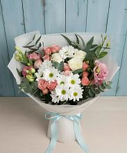 Букет цветов из:  Розы, Лизиантусы и Хризантемы в Толстово-Васюковском