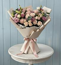 Букет цветов из:  Розы и Лизиантусы в Толстово-Васюковском