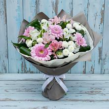 Букет цветов из:  Герберы, Альстромерии и Хризантемы в Толстово-Васюковском