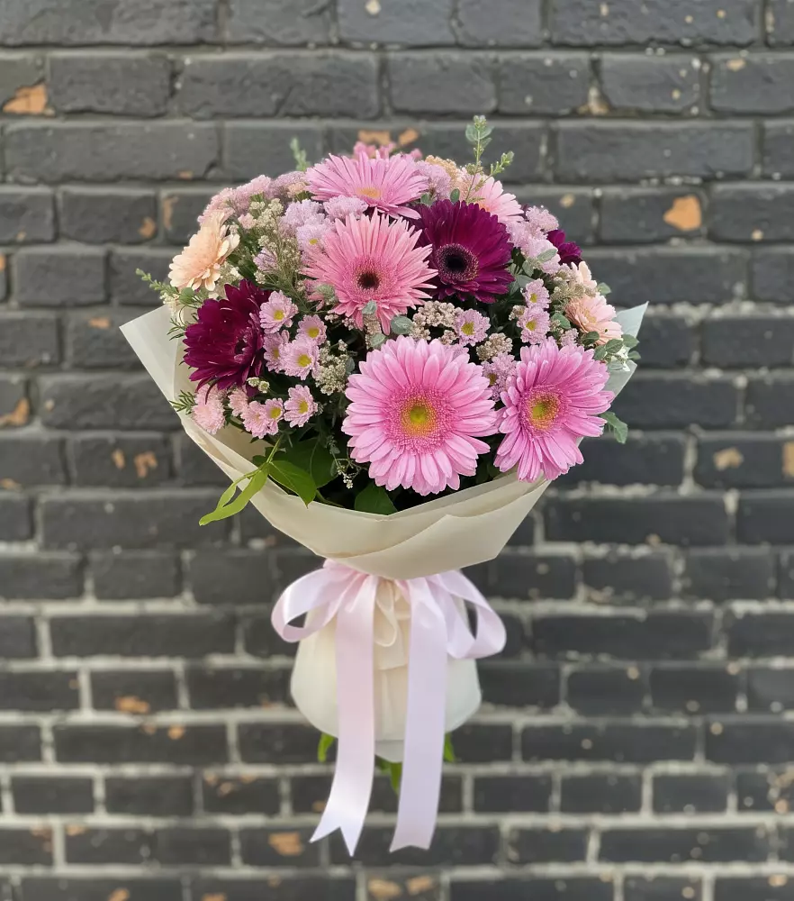 Букет цветов из: Герберы и Хризантемы в Толстово-Васюковском