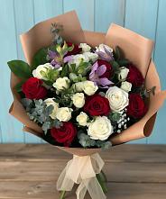 Букет цветов из:  Розы и Альстромерии #REPLACE_PRED# Толстово-Васюковском