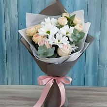 Букет цветов из:  Хризантемы и Розы в Толстово-Васюковском