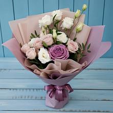Букет цветов из:  Розы и Лизиантусы в Толстово-Васюковском