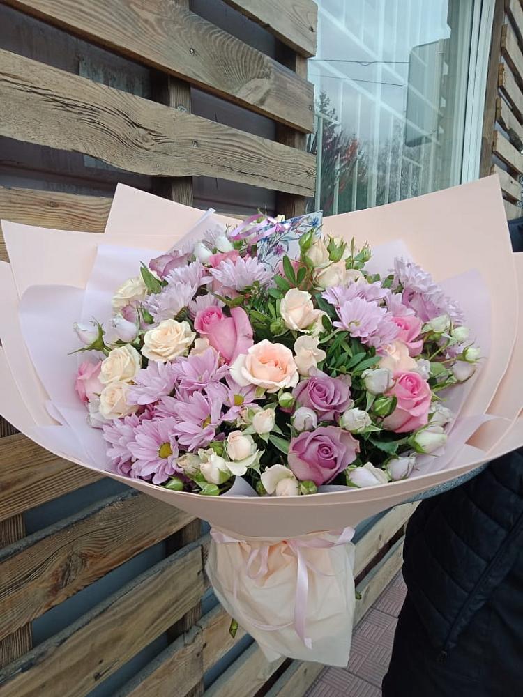 Букет цветов из: Розы и Хризантемы в Толстово-Васюковском