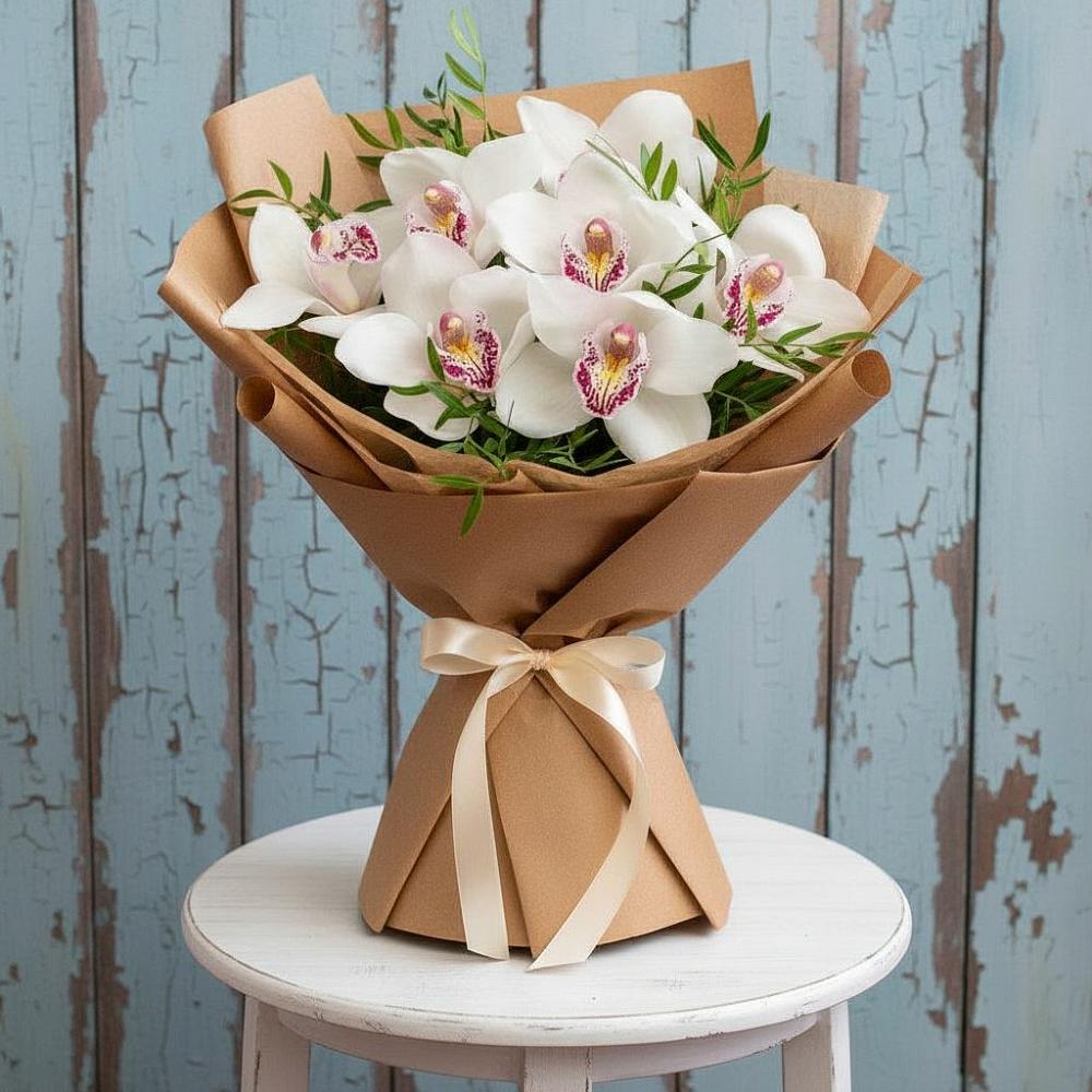 Букет цветов из: Орхидеи и Розы в Толстово-Васюковском