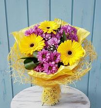 Букет цветов из:  Хризантемы и Герберы в Толстово-Васюковском