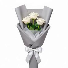 Букет 3 белые розы #REPLACE_PRED# Толстово-Васюковском