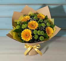 Букет цветов из:  Герберы и Хризантемы в Толстово-Васюковском