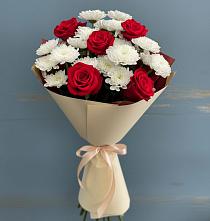 Букет цветов из:  Розы и Хризантемы #REPLACE_PRED# Толстово-Васюковском