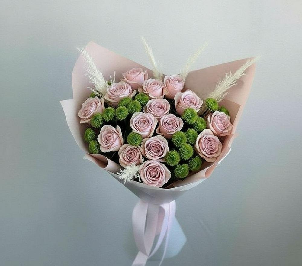 Букет цветов из: Розы и Хризантемы в Толстово-Васюковском