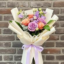 Букет цветов из:  Лизиантусы и Розы #REPLACE_PRED# Толстово-Васюковском