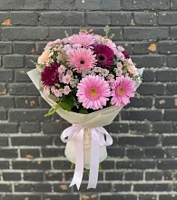 Букет цветов из:  Герберы и Хризантемы в Толстово-Васюковском