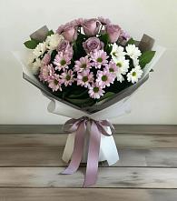 Букет цветов из:  Хризантемы и Розы в Толстово-Васюковском