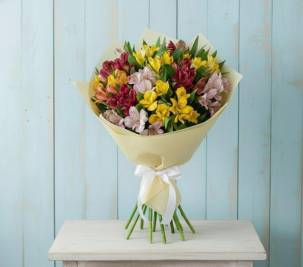 Букет цветов из: Альстромерии в Толстово-Васюковском