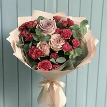 Букет цветов из:  Гвоздики и Розы в Толстово-Васюковском