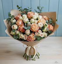 Букет цветов из:  Альстромерии и Розы в Толстово-Васюковском